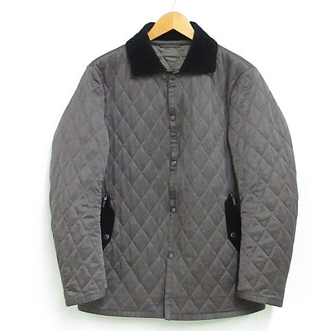 イージーバイゼニア Ez By Zegna キルティング コート ジャケット ステンカラー グレー 黒 M Nk 496 02 メンズ 116 ベクトルパーク