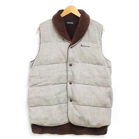 アクアスキュータム AQUASCUTUM ダウン ベスト フェザー混 ショール 