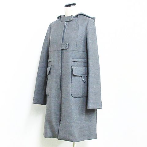 マックス&コー MAX&CO. ロング コート ウール ジップアップ フード  