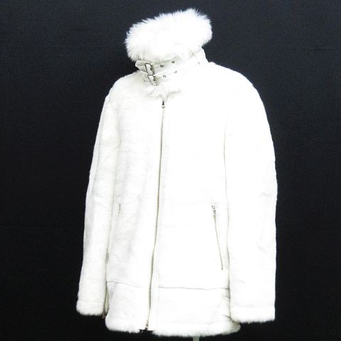 ザラウーマン Zara Woman フェイクファー エコファー コート ジャケット ジップアップ スタンドカラー ベルト 白系 M Nk 585 01 レディース 116 ベクトルパーク ザラウーマン Zara Woman フェイクファー エコファー コート ジャケット ジップアップ スタンドカラー ベルト 白系 M Nk 585 01 レディース 116 ベクトルパーク