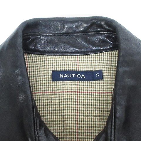 ノーティカ NAUTICA レザー ジャケット ブルゾン 革ジャン ジップ