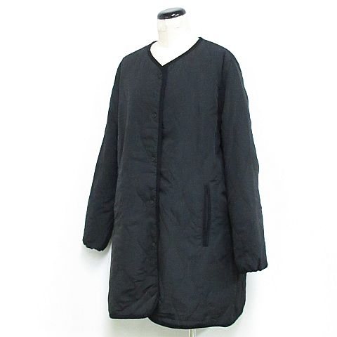 ナノユニバース Nano Universe ギャルドローブ Garde Robe キルティング コート ライナーコート ノーカラー パイピング 黒 38 Nk 661 01 レディース 116 ベクトルパーク