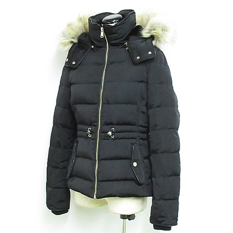 ザラウーマン ZARA WOMAN ダウン ジャケット フェザー混 フード ファー 
