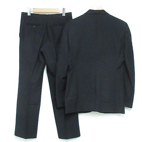 コムサイズム Comme Ca Ism スーツ セットアップ ウール 薄手 シングル ストライプ ストレッチ 黒 M Nk 952 02 メンズ 116 ベクトルパーク