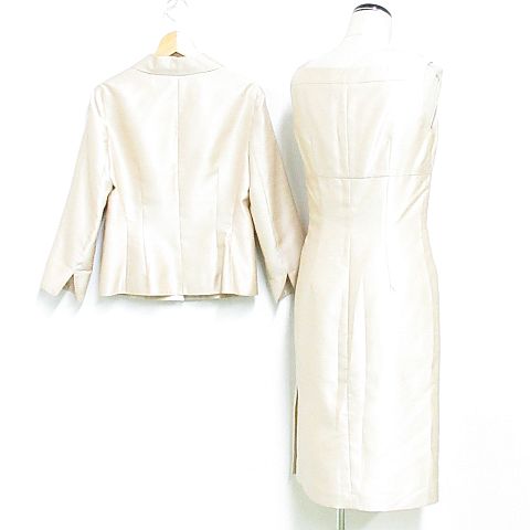 ヨンドシー 4 セレモニー スーツ セットアップ アンサンブル 七分袖 サテン シャンタン ベージュ M Nk 995 01 レディース 116 ベクトルパーク