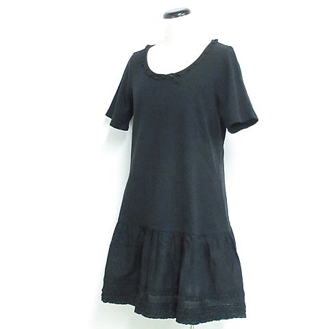 ピンクハウス PINK HOUSE ワンピース ミニ 半袖 カットソー 切替 