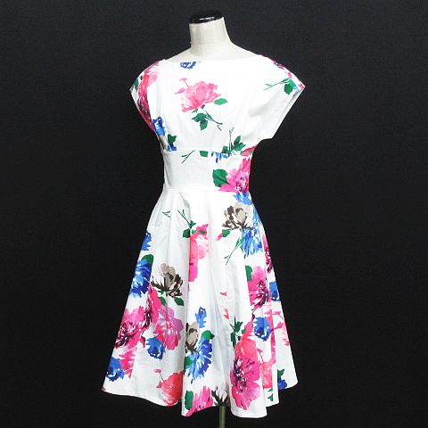 未使用品 ケイトスペード KATE SPADE フラワー プリント ワンピース