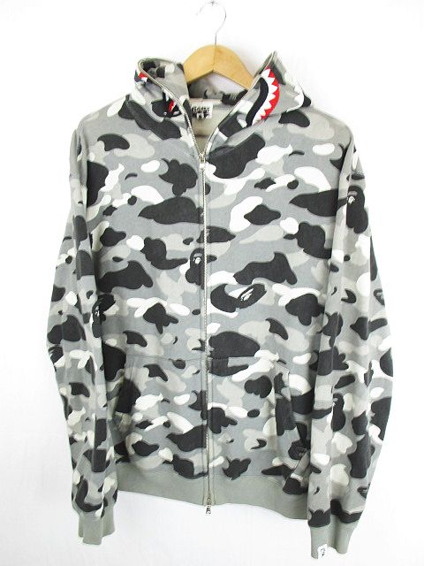 アベイシングエイプ A BATHING APE BAPE 希少 パーカー シャーク 長袖 