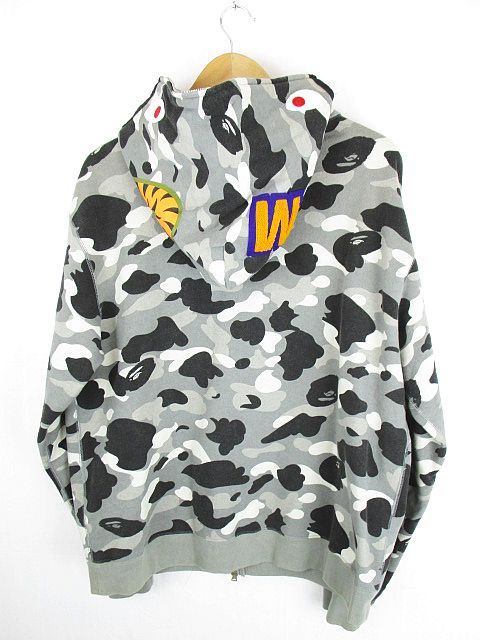 アベイシングエイプ A BATHING APE BAPE 希少 パーカー シャーク 長袖