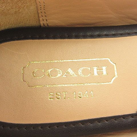 コーチ COACH フラットシューズ シグネチャー F2070 靴 ベージュ 茶 