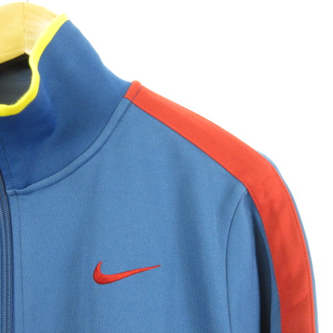 ナイキ NIKE トラックジャケット ジャージ 長袖 ライン 青 赤 M