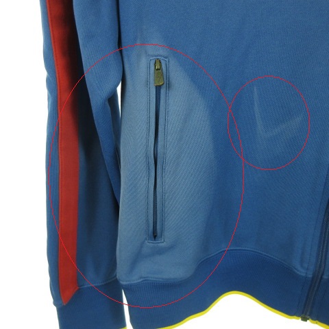 ナイキ NIKE トラックジャケット ジャージ 長袖 ライン 青 赤 M