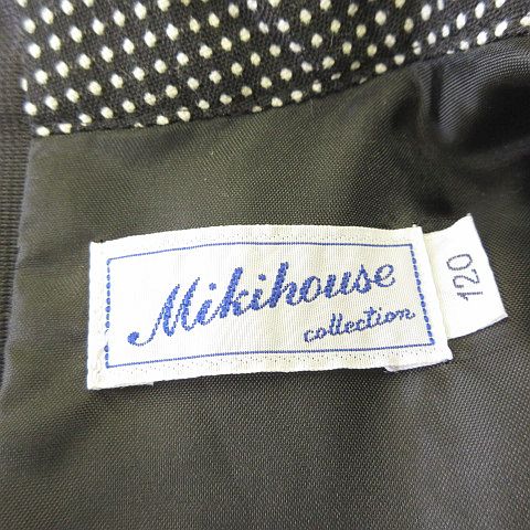 ミキハウス Mikihouse ワンピース 半袖 ひざ丈 ドット 黒 白 1 A692 キッズ 117 ベクトルパーク