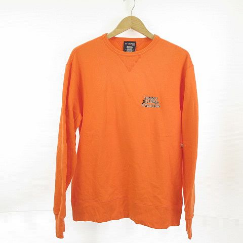 トミーヒルフィガー Tommy Hilfiger トレーナー スウェット 長袖 丸首 裏起毛 オレンジ 11 A381 メンズ 117 ベクトルパーク
