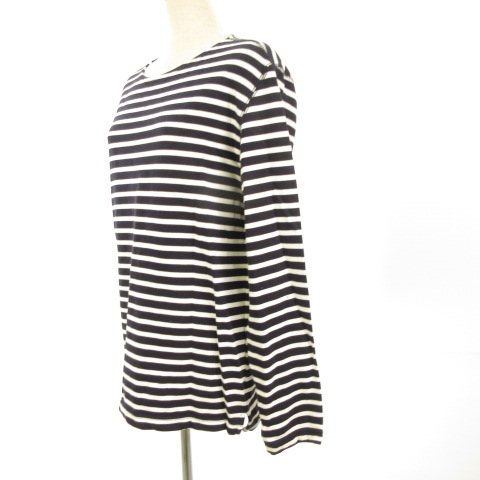 ユニクロ Uniqlo カットソー 長袖 ボーダー 紺 白 L E965 メンズ レディース 117 ベクトルパーク