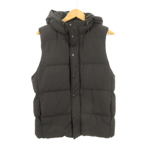 ジーユー Gu ジャケット ブルゾン ベスト 中綿 黒 L E24 メンズ 117