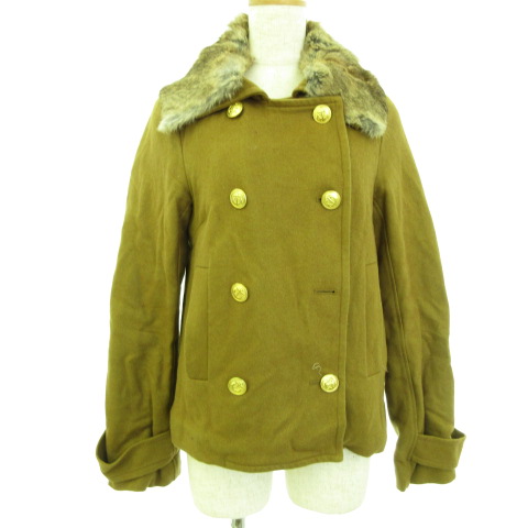 ミスティック Mystic Pコート 長袖 ショート丈 茶 キャメル E842 レディース 117 ベクトルパーク