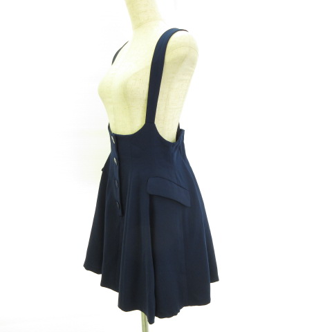 スナイデル Snidel ジャンパースカート ミニ フレア 紺 0 E606 レディース 117 ベクトルパーク