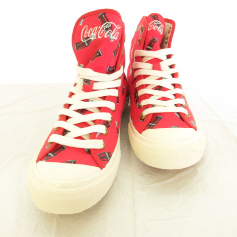 ユービック Ubiq Coca Cola Nathelie H コカコーラ スニーカー シューズ ハイカット 赤 25 E235 メンズ レディース 117 ベクトルパーク