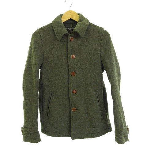 シップスジェネラルサプライ Ships General Supply ステンカラーコート 長袖 カーキ 深緑 S 7 メンズ 117 ベクトルパーク