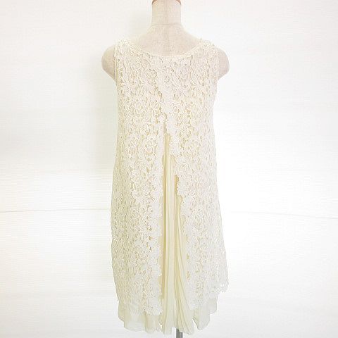 マーキュリーデュオ Mercuryduo ワンピース ノースリーブ ミニ レース プリーツ 白 F A511 レディース 117 ベクトルパーク