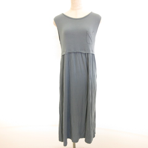 アナザーエディション Another Edition アローズ カットソー ロングワンピース マキシ丈 フレア ノースリーブ ストレッチ ブルーグレー E9 レディース 117 ベクトルパーク