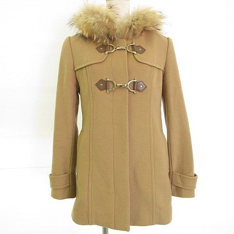 エニィスィス エニシス Anysis ダッフルコート 長袖 ハーフ丈 ファー 茶 2 A803 レディース 117 ベクトルパーク