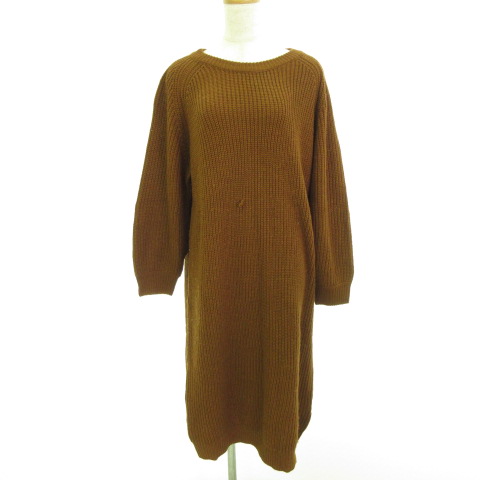 アーバンリサーチ ドアーズ Urban Research Doors ニットワンピース ロング 長袖 茶 E636 レディース 117 ベクトルパーク