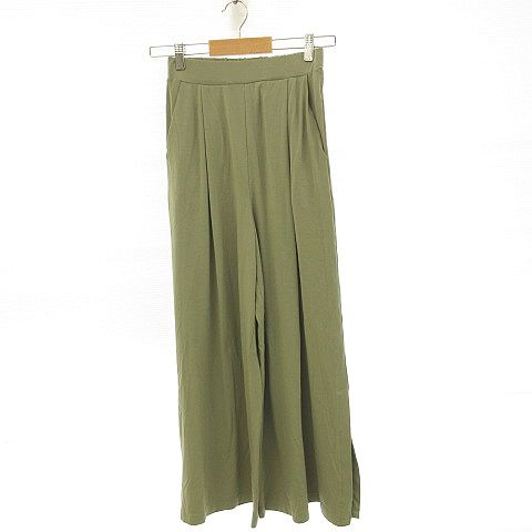 アズールバイマウジー Azul By Moussy ワイドパンツ ロング ストレッチ カーキ S 93 レディース 117 ベクトルパーク
