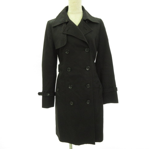 インディヴィ Indivi トレンチコート ロング 長袖 黒 7 E991 レディース 117 ベクトルパーク