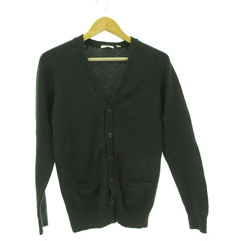 ユニクロ Uniqlo カーディガン ニット 長袖 緑 M A128 メンズ 117 ベクトルパーク