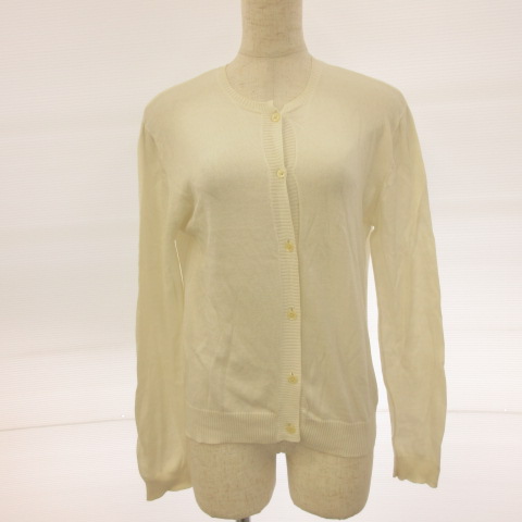 ヒロココシノ HIROKO KOSHINO familiar plus カーディガン サマーニット 長袖 オフホワイト 白 160 *E786 キッズ