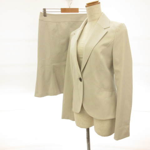 アンタイトル Untitled スーツ セットアップ テーラードジャケット 長袖 膝丈スカート フレア ストレッチ アイスグレー 3 E4 レディース 117 ベクトルパーク