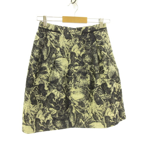 ボールジー Ballsey トゥモローランド ミニスカート コクーン 総柄 紺 オフホワイト 白 36 E68 レディース 117 ベクトルパーク