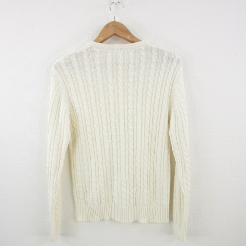 ジーユー Gu ニット セーター 長袖 ケーブル オフホワイト S 11 メンズ 117 ベクトルパーク
