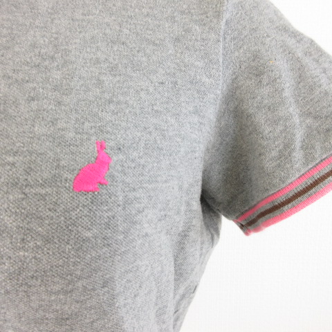 ポールスミス ピンク Paul Smith Pink カットソー ポロシャツ 半袖 ワンポイント ストレッチ グレー ピンク M E509 レディース 117 ベクトルパーク