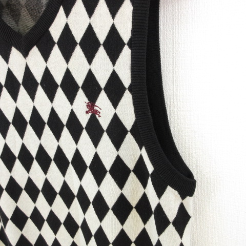 バーバリーブラックレーベル BURBERRY BLACK LABEL ニットベスト V 
