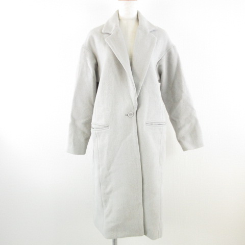 フリーズマート Free S Mart チェスターコート ロング 長袖 ビッグシルエット グレー S A358 レディース 117 ベクトルパーク