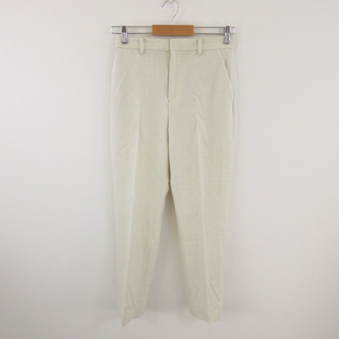 ユニクロ Uniqlo テーパードパンツ スラックス ストレッチ オフホワイト 白 S E218 レディース 117 ベクトルパーク