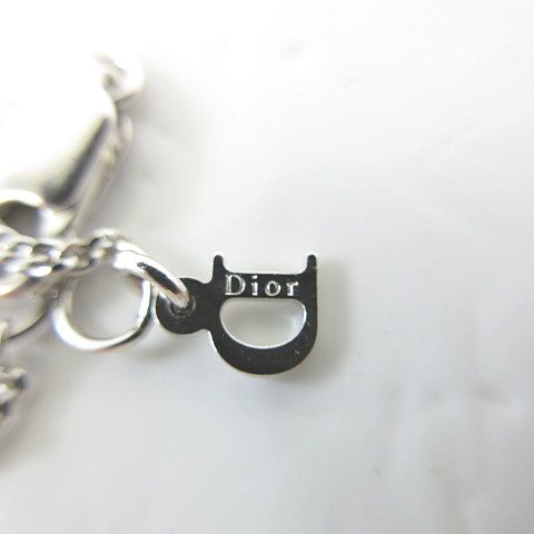 クリスチャンディオール Dior ブレスレット ロゴ シルバー ラインストーン Dior ディオール ロゴ ラインストーン 喜平 シルバー