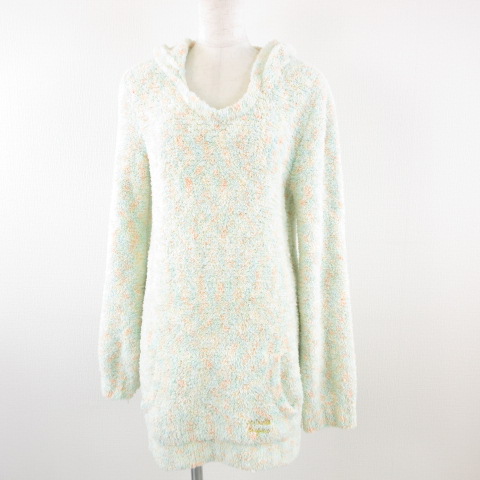 ジェラートピケ Gelato Pique ルームウェア ワンピース 長袖 ミニ ボーダー もこもこ ストレッチ 水色 ピンク F A680 レディース 117 ベクトルパーク