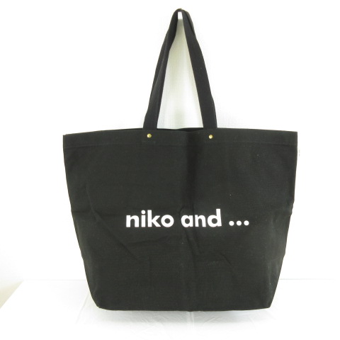 ニコアンド Niko And トートバッグ ロゴ キャンバス 黒 66 レディース 117 ベクトルパーク ニコアンド Niko And トートバッグ ロゴ キャンバス 黒 66 レディース 117 ベクトルパーク
