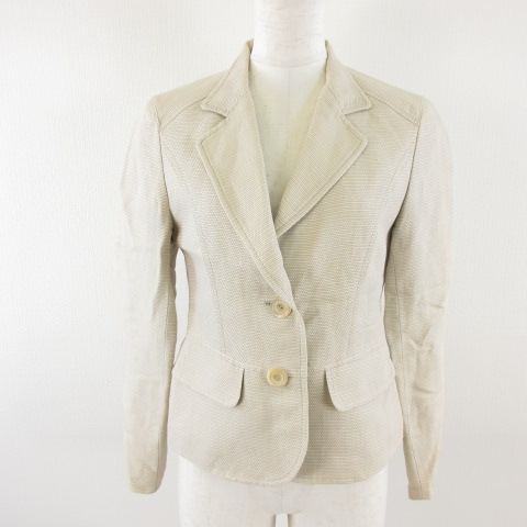 ポールスチュアート Paul Stuart テーラードジャケット 長袖 リネン混 ベージュ 4 E486 レディース 117 ベクトルパーク