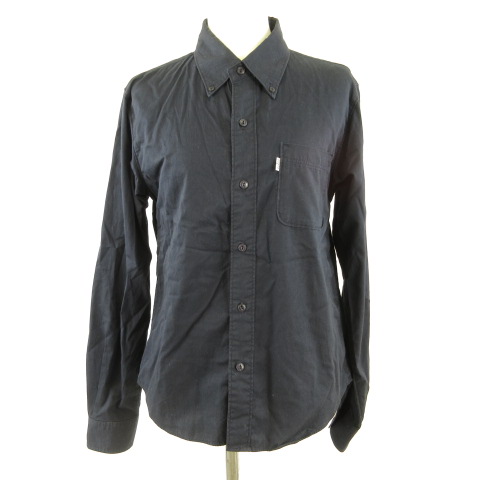 リーバイス Levi S ボタンダウンシャツ 長袖 紺 M T313 レディース 117 ベクトルパーク