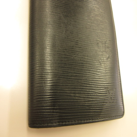 ルイヴィトン LOUIS VUITTON 長財布 二つ折り エピ 黒 *T376