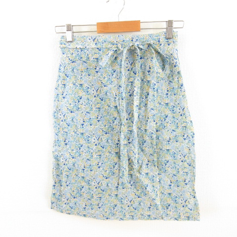 グランマママドーター GRANDMA MAMA DAUGHTER 膝丈スカート 台形 花柄  