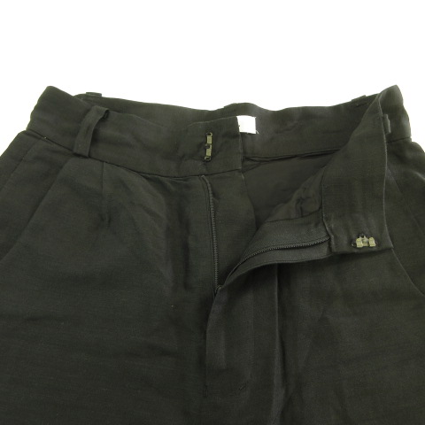 ジーヴィージーヴィー G.V.G.V ショートパンツ シルク混 黒 38 *T353 