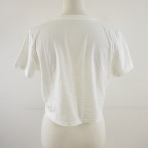 DAZY カットソー Tシャツ クロップド ショート丈 プリント オフ