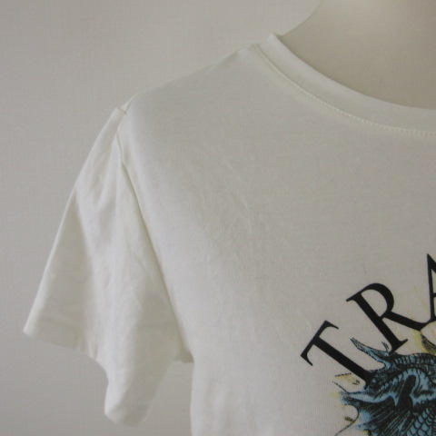 DAZY カットソー Tシャツ クロップド ショート丈 プリント オフ