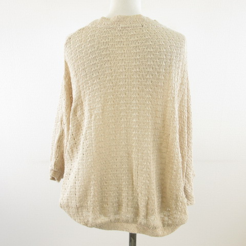 イング INGNI ニットカーディガン ドルマンスリーブ 七分袖 M セールイング INGNI 12G袖釦ドルマンニット(506935564) | イング